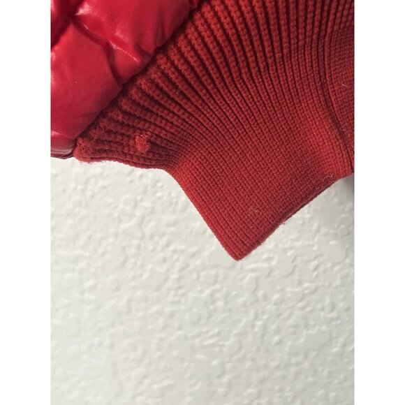 VTG Swingster Puffer Style Coat Red Sz L Made USA  RJ CORMAN Railroad Patch - Picture 8 of 16
